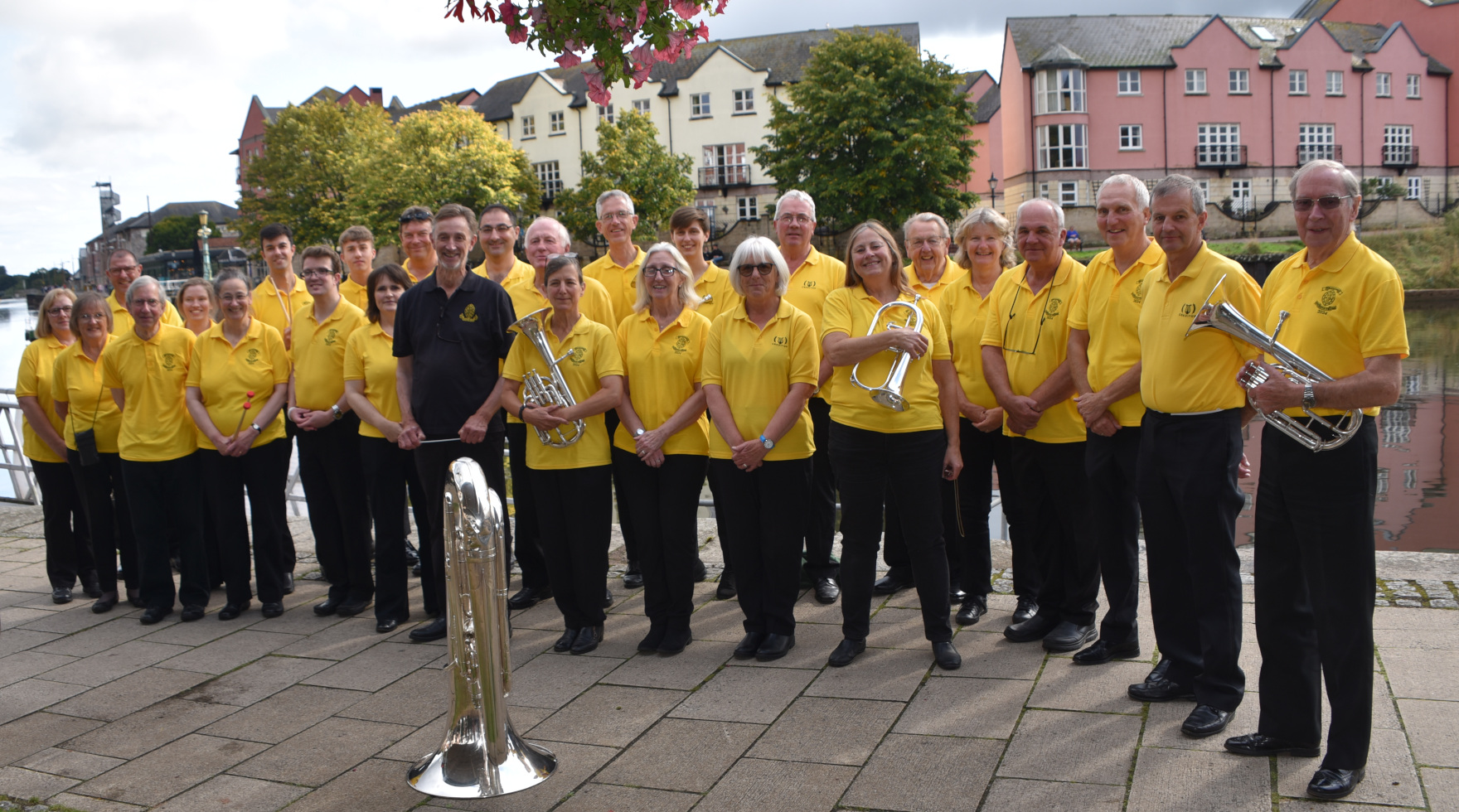 The Band playing on Exeter Quay, September 2024